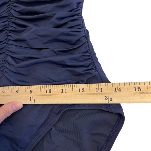 Coco Reef Navy Underwire Shapemaker Ruched Swimsuit NWT Size 8 - Picture 7 of 13